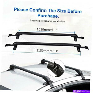 [tLA 2PCSjo[T[tbNI[o[wbhTCh[o[וLAA~jE 2Pcs Universal Roof Rack Overhead Side Rails Bar Luggage Carrier Aluminium Alloy