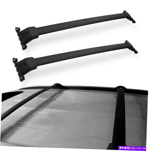 ルーフキャリア 2009-2015の荷物ルーフラックホンダパイロットトップレールクロスバーアルミニウムブラック Luggage Roof Rack For 2009-2015 Honda Pilot Top Rail Cross Bar Aluminum Black