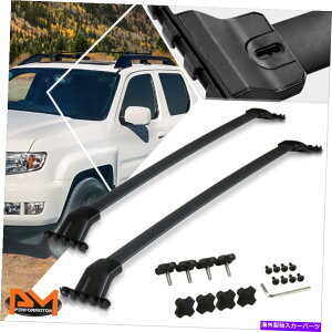 [tLA 09-15̃z_pCbgA~jEOEX^C[tbNgbv[NXo[ubNR[eBO For 09-15 Honda Pilot Aluminum OE Style Roof Rack Top Rail Crossbar Black Coated