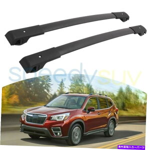 [tLA Subaru Forester 2019-2022 Black Cross Barsו[tbN[̕č US Stock For Subaru Forester 2019 - 2022 Black Cross Bars Luggage Roof Rack Rail