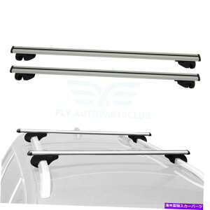 [tLA 52 "jo[TוݕLAA~jEp̃Vo[[tbNNXo[ Silver Roof Rack Cross Bars For 52 " Universal Luggage Cargo Carrier Aluminum