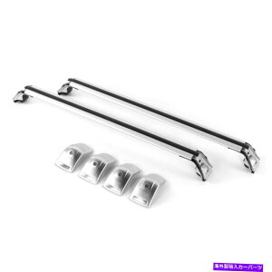 [tLA iVo[jJ[[tbNbN\ȃNXo[Lbg43.7C`[tbNoX (Siliver) Car Roof Rack Lockable Cross Bar Kit 43.7in Roof Rack Baske