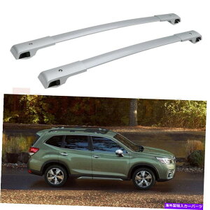 [tLA Subaru Forester 2014-2022[tbN[A~jE̕čXgbNVo[NXo[ US Stock Silver Cross Bar for Subaru Forester 2014-2022 Roof Rack Rail Aluminum