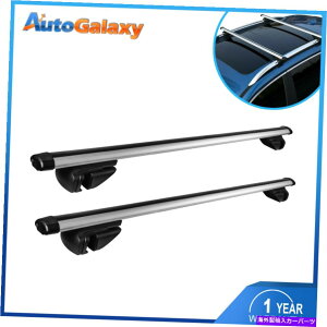 [tLA 2pcs rails adjԗp̃jo[T[tbNNXo[Bő47 " 2PCS Universal Roof Rack Cross Bar For Cars w/ Side Rails Adj. Max 47" Width
