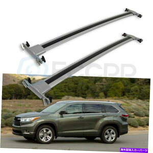 [tLA g^nC_[2008-2013Vo[o[[tgbvbNNXo[J[Zbg2x For Toyota Highlander 2008-2013 silver rubber Roof Top Rack Cross Bar Car set 2x