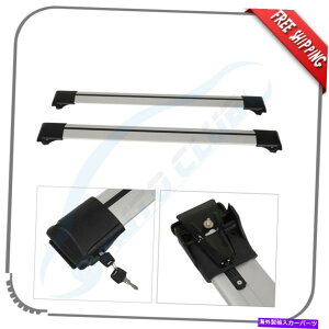 [tLA 2013-2018̃g^RAV4[tbNNXo[Vo[[bNA~jEo[US For 2013-2018 Toyota RAV4 Roof Rack Cross Bars Silver Rails Rack Aluminum Bar US