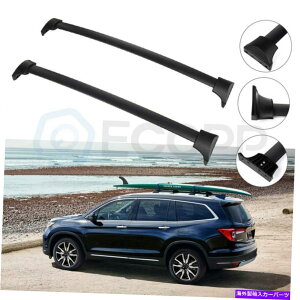 ���[�t�L�����A 2016-2017�z���_�p�C���b�g�N���X�o�[�i���[�t���b�N���K�v�j2PCS�A���~�j�E���u���b�N Fits 2016-2017 Honda Pilot Cross Bars (Roof Rack Required) 2pcs Aluminum Black�y���s�A���i�z