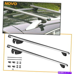 [tLA TCh[tԗp̃gbv[tbNNXo[AW Top Roof Rack Cross Bar Adj For car w/Side Rails Max 48 inch Width Universal