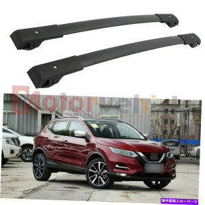 ルーフキャリア 日産ローグスポーツのためのブラッククロスバー2017-2020ルーフラックレール荷物 Black Cross Bar For Nissan Rogue Sport 2017-2020 Roof Rack Rail Baggage