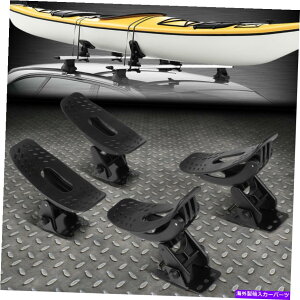 [tLA 4PCSjo[TThJbNJ[gbN[tgbv}EgbNXm[{[h{[gJk[ 4PCS UNIVERSAL SADDLE KAYAK CAR TRUCK ROOF TOP MOUNT RACK SNOWBOARD BOAT CANOE