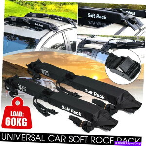 [tLA JbNT[t{[hJk[p̃^C_EXgbvt60kg[tbNNXo[\tgpbh 60KG Roof Rack Crossbar Soft Pads With Tie Down Straps for Kayak Surfboard Canoe