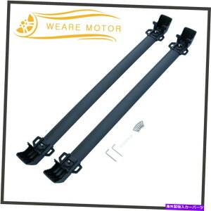 [tLA 2011N2016ÑW[vRpX̃ubN[tNXo[bNוLA Pair Black Roof Cross Bars Rack Luggage Carrier For 2011-2016 Jeep Compass