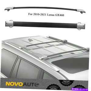 [tLA 2010-2021NTXGX460̃tgAVo[A~jE[tbNNXo[ Pair Front & Rear Silver Aluminum Roof Rack Cross Bars For 2010-2021 Lexus GX460