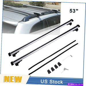 [tLA jo[TJ[A~jE[tbN[NXo[וLAt135cm/53 " Universal Car Aluminum Roof Rack Rail Cross Bar Luggage Carrier W/Lock 135cm/53"