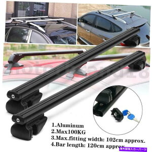 ���[�t�L�����A 120cm�̃��j�o�[�T���J�[���[�t�g�b�v�N���X�o�[�ו��L�����A���b�N�㏸�������[�t���[���p 120cm Universal Car Roof Top Cross Bar Luggage Carrier Rack For Raised Roof Rail�y���s�A���i�z