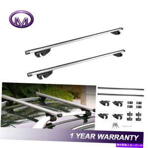 [tLA 2jo[T[tbNNXo[}bNX48 "̂قƂǂ̎Ԃ̕/XgbNTCh[ 2 Universal Roof Rack Cross Bar Max 48" Width For Most Cars w/ Stock Side Rails