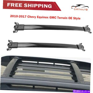 [tLA 2010-17̃yA[tbNNXo[VFr[GNCmbNXGMCn`A~jE Pair Roof Rack Cross Bar For 2010-17 Chevy Equinox GMC Terrain Aluminum Alloy