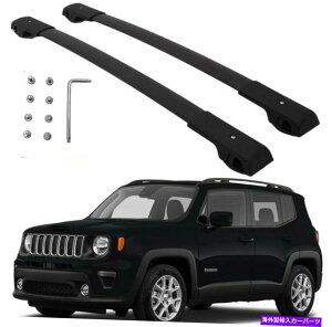 [tLA W[vlQ[h2pubN2015-2022[tbN[NXo[וLA 2P black for Jeep Renegade 2015-2022 Roof Rack Rail Cross bar luggage carrier