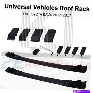 [tLA 2013N2018Ñg^RAV4̍\ȃgbvNXo[ݕAƎ҃[tbN Black Adjustable Top Cross Bar Cargo Carrier Roof Rack For 2013-2018 Toyota Rav4