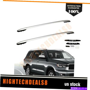 [tLA 2013-2018̃Vo[[t[g^RAV4 4DR[tbNA~jE[o[yA Silver Roof Rail For 2013-2018 Toyota RAV4 4Dr Roof Rack Aluminum Rails Bar Pair