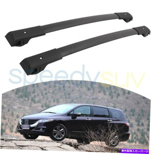 [tLA z_IfbZC2005-2010ubNNXo[ו[tbN[̕č US Stock For Honda Odyssey 2005-2010 Black Cross Bars Luggage Roof Rack Rails