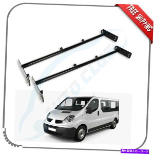[tLA O\55 "o_[[tbN2NXo[X`[וwr[f[eB[ubN Removable 55" Van Ladder Roof Rack 2 Cross Bar Steel Luggage Heavy Duty Black