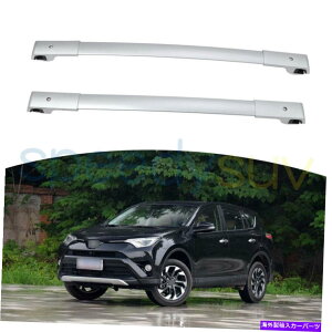 [tLA g^RAV4 2013-2018Vo[NXo[ו[tbN[̕č݌ US Stock For Toyota RAV4 2013 - 2018 Silver Cross Bars Luggage Roof Rack Rails
