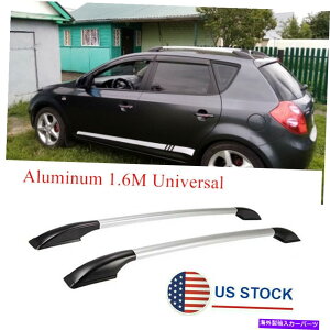 [tLA 2x 1.6mubN+Vo[A~jEJ[SUV MPVוbNTCho[ 2x 1.6M Black+Silver Aluminum Car SUV MPV Roof Luggage Rack Decoration Side Bars