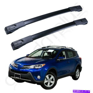 [tLA 13-18g^u4ubNgbv[tbNNXo[A~jEV2PC Fit For 13-18 Toyota RAV4 Black Top Roof Rack Cross Bar Aluminum NEW 2pcs