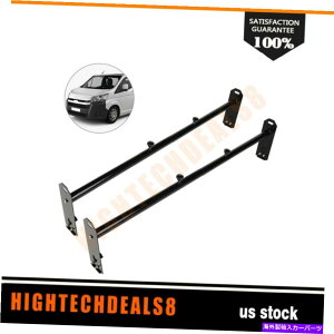 [tLA \ȃubNo͂ו[tbN2o[jo[TtH[hV{[GMC Adjustable Black Van Ladder Luggage Roof Rack 2 Bar Universal For Ford Chevy GMC