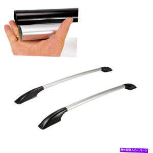[tLA ݕ[tbNo[[וA~jEjo[TLAVo[ubN130cm Cargo Roof Rack Bar Rails Luggage Aluminum Universal Carrier Silver-Black 130cm