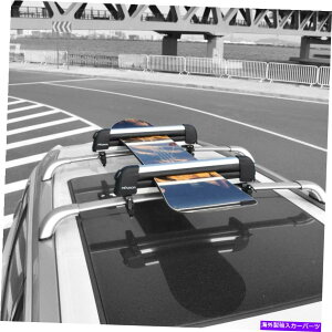 [tLA A~jEJ[XL[Xm[{[hJ[[tLAbŃAtbg/EhNXo[ɃtBbg܂ Aluminum Car Ski Snowboard Car Roof Carrier Rack Fit The Flat/Round Crossbar