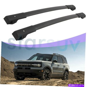 [tLA tH[huRX|[cI[h2021 2022ubNNXo[̎ו[tbN[ For Ford Bronco Sport ON ROAD 2021 2022 Black Cross Bar Baggage Roof Rack Rail