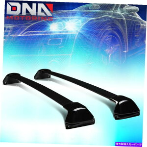 [tLA 12-16̃z_CRVubNA~jE[tbN/[gbvNXo[ݕLA FOR 12-16 HONDA CRV BLACK ALUMINUM ROOF RACK/RAIL TOP CROSS BAR CARGO CARRIER