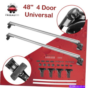 ���[�t�L�����A �y�ACaruniversal 48 �g�b�v�A���~�j�E�����[�t���b�N�N���X�o�[w/3��ނ̃N�����v330ibs Pair CarUniversal 48 Top Aluminum Roof Rack Cross bars W/3 Kinds Clamp 330Ibs�y���s�A���i�z