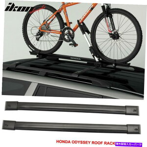 ルーフキャリア 05-10ホンダオデッセイヴァンOEブラックルーフラッククロスバー荷物キャリアキット Fits 05-10 Honda Odyssey Van OE Black Roof Rack Cross Bar Luggage Carrier Kit