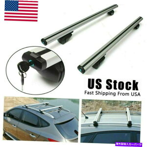[tLA A~jE48 "J[gbv[tbNNXווLAbNbN\ȃL[t Aluminum 48" Car Top Roof Rack Cross Luggage Cargo Carrier Rack Lockable w/ keys