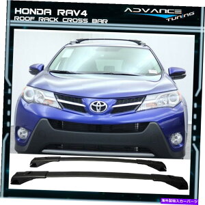[tLA 13-18g^RAV4 XA40[bNubNOEX^Cgbv[tNXo[ Fits 13-18 Toyota RAV4 XA40 Rail Rack Black OE Style Top Roof Cross Bar