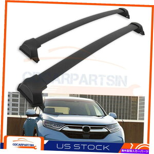 [tLA 2PCSK2017-2020z_CRV[tbNNXo[ubN[NXo[A~jE 2Pcs Fits 2017-2020 Honda CRV Roof Rack Cross Bars Black Rails Crossbar Aluminum