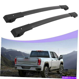 [tLA GMC Sierra 2014-2021ubNNXo[̎ו[tbN[LA For GMC Sierra 2014-2021 Black Cross Bar Baggage Roof Rack Rail Carrier