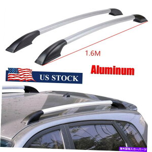 [tLA 63 "J[gbvt[וbNTCho[ubN +Vo[A~jE 63" Car Top Frame Decoration Roof Luggage Rack Side Bars Black +Silver Aluminum