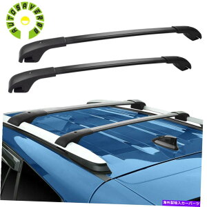 [tLA 2013-2018̃[tgbvNXo[g^RAV4ubNNXo[[bNLA Roof Top Cross Bars For 2013-2018 Toyota RAV4 Black Crossbars Rail Rack Carrier