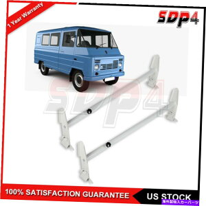 [tLA wr[f[eB[NX2o[o_[bN40 "jo[TtBbcVFr[_bWtH[hzCg Heavy Duty Cross 2 Bar Van Ladder Rack 40" Universal Fits Chevy Dodge Ford White
