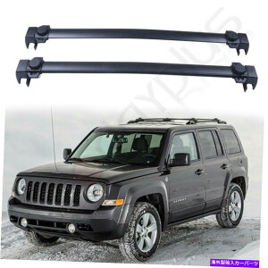 [tLA W[vpgIbg2007-2017J[ubN[tbNZbgNXo[ubNA~jE2x 2x For Jeep Patriot 2007-2017 Car Black Roof Rack Set Cross Bar Black Aluminum