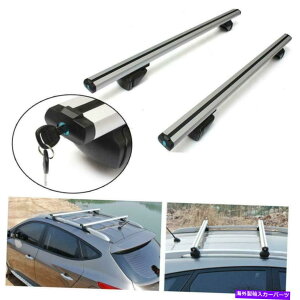 [tLA 48 "Ԃ̃jo[Tgbv[tbNNXo[ווAƎ҃[tbNL[ 48" Car Universal Top Roof Rack Cross Bar Luggage Cargo Carrier Rails w/lock key