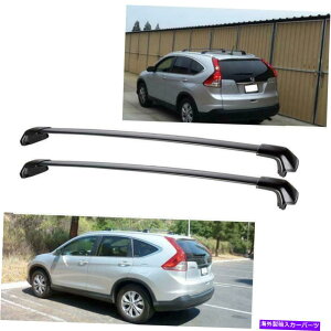 [tLA 12-16̃z_CR-Vgbv[tbNNXgCo[ϋv̂ubNA~jE2PCS 2Pcs For 12-16 Honda CR-V Top Roof Rack Cross Trail Bar Durable Black Aluminum