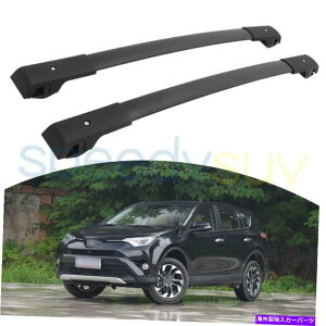 [tLA g^RAV4̕č2013-2018ubNNXo[ו[tbN[ US Stock For Toyota RAV4 2013-2018 Black Cross Bars Luggage Roof Rack Rails