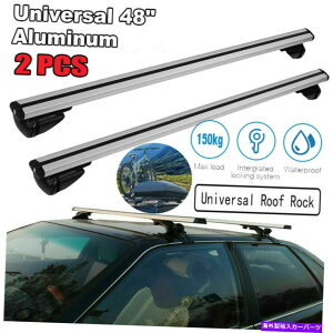 [tLA 48 "jo[Tgbv[tbNNXo[ݕLAA~jEw/ 3ނ̃Nvč 48" Universal Top Roof Rack Cross Bar Cargo Carrier Aluminum w/ 3 Kinds Clamp US