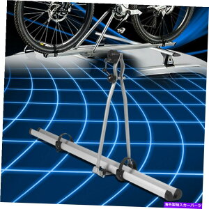 [tLA jo[T51 "Vo[A~jE]Ԏ]ԃ[t}EgbNtbN+L[ Universal 51" Length Silver Aluminum Bike Bicycle Roof Mount Rack w/Lock+Key