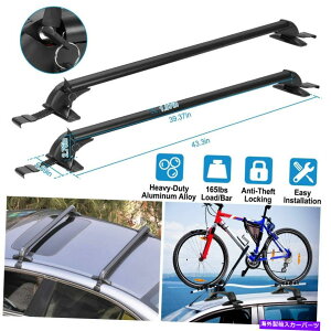 [tLA jo[TJ[gbv[tbNNXo[43.3C`וLA\ȃt[ Universal Car Top Roof Rack Cross Bar 43.3in Luggage Carrier Adjustable Frame